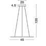Kruhová - NV 8107402 Závěsné svítidlo LIVORNO chromovaný hliník a akryl nastavitelné LED 29W 230V 3000K IP20 - NOVA LUCE - foto 5