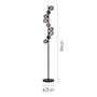 Stojací lampy - LD 14506-18 Kolekce Schöner Wohnen LED stojací svítidlo Dubai černá 9-ramenné, 3000K - JUST LIGHT - foto 5