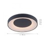 Kruhová - LD 14346-18 LOLAsmart - ANIKA LED stropní svítidlo šedé stmívatelné App + dálkový ovladač RGB+2700-5000K - LEUCHTEN DIREKT / JUST LIGHT - foto 5