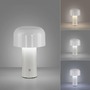 Stolní lampy dekorační - LD 19190-16 AGNES LED bateriové stolní svítidlo bílé tvar houby stmívatelné dotykem USB 2700-5000K - JUST LIGHT - foto 5