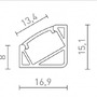 Al profily rohové - RED R14092 LED PROFILE I 30/60 přisazený 1m eloxovaný hliník/matný akryl  - RED - DESIGN RENDL - foto 5