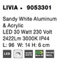 K zrcadlu - NV 9053301 Nástěnné svítidlo nad obrazy a zrcadla LIVIA bílý hliník a akryl LED 30W 230V 3000K IP44 - NOVA LUCE - foto 5