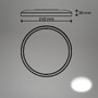 Kruhová - BRILO 7515416 Tava LED stropní svítidlo, ploché, přímé a nepřímé osvětlení, 1900 lm, 16 W, bílé, kruhové 24 cm - BRILO - foto 5