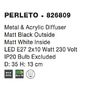 Kruhová - NV 826809 Stropní svítidlo PERLETO stropní svítidlo černý kov a akrylový difuzor E27 2x12W - NOVA LUCE - foto 5