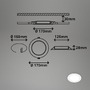 Kruhová - BRI 7994016 LED vestavné bodové svítidlo – pr. 170mm, ploché, 12W, 230V, neutrální bílá, bílé - BRILONER - foto 5