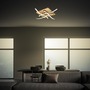 Hranatá - BRI 3816014 Vinka LED stropní svítidlo, tvar vlny, dekor dřeva, teple bílé světlo, černá/dřevo, 47,5x47,5cm - BRILONER - foto 5