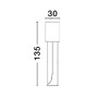 Stojací lampy - NV 9043301 Stojací lampa LEITH černé stínidlo a černý hliník E27 1x12W 230V IP20 bez žárovky - NOVA LUCE - foto 5