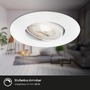 Kruhová - BRI 7602036 LED vestavné svítidlo 4,4 cm 3x 4,9 W 480lm bílé - BRILONER - foto 5
