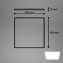 Hranatá - BRILO 7535416 Tava LED stropní svítidlo, ploché, přímé a nepřímé osvětlení, 6000 lm, 45 W, bílé, 56x56 cm - BRILO - foto 5