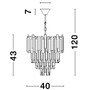Dekorativní - NV 9181100 Závěsné svítidlo GRANE zlatý kov a křišťál E14 4x5W 230V IP20 bez žárovky - NOVA LUCE - foto 5