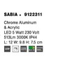 Dekorativní - NV 9122311 Nástěnné svítidlo SABIA chrom hliník a akryl LED 5W 220-240V 3000K IP44 - NOVA LUCE - foto 5