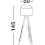 Stojací lampy - NV 9050165 Stojací lampa LE ROY bílé stínidlo přírodní dřevěná základna E27 1x12W 230V IP20 bez žárovky - NOVA LUCE - foto 5