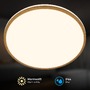Kruhová - BRI 3871014 Acorus W stropní svítidlo pr.33 cm - 18W, 1850lm, LED, IP44, teplá bílá, bílé/dřevo - BRILONER - foto 5