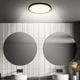 Kruhová - BRILO 3829015 Chet LED stropní svítidlo IP54, 3m dosah čidla, pohybové čidlo, černá - BRILO - foto 5