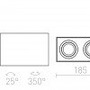 Downlight - RED R12673 ENKI EDG II bílá 230V GU10 2x35W - RED - DESIGN RENDL - foto 5