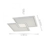 Hranatá - LD 14855-16 Svítido stropní EDGING LED  bílé, dálkový ovladač, stmívatelné, CCT, IP20 2700-5000K - LEUCHTEN DIREKT / JUST LIGHT - foto 5