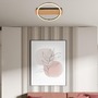 Kruhová - BRILO 3908014 Kada LED stropní svítidlo, dekor dřeva, teple bílé světlo, oválné 34x30 cm, černá/dřevo - BRILO - foto 5