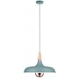 Kónická - P 79655 Závěsné svítidlo Neordic Juna 34cm zelená / měď / dřevo - PAULMANN - foto 5