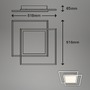 Hranatá - BRILO 3740-019 LED stropní svítidlo, 51,5 cm, 50 W, 5000 lm, hliník-matný chrom - BRILO - foto 5