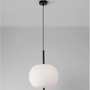 Koule - NV 9624071 Závěsné svítidlo LATO černý kov a opálové sklo E27 1x12W 230V IP20 bez žárovky - NOVA LUCE - foto 5