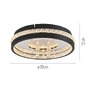 Kruhová - LD 15217-18 LED křišťálové stropní svítidlo HANNI, černá,, 3000K - JUST LIGHT - foto 5