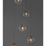 Vícečetná - NV 9006044 Závěsné svítidlo COEN mosazný zlatý kov čiré sklo G9 5x5W 230V IP20 bez žárovky - NOVA LUCE - foto 5