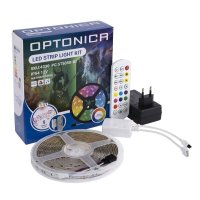Sady LED pásků - Voděodolná sada RGB LED pásku s ovladačem a zdrojem, Bluetooth music, 36W, stmívatelný, IP54