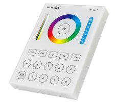 2,4Ghz Ovladače na stěnu - 8 zónový nástěnný ovladač RGB+CCT, B8, 2.4GHz RF, Skleněný, Mi-Light