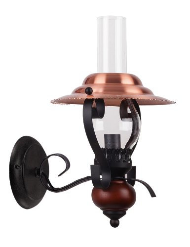 Směrové a s rameny - Nástěnné svítidlo Rabalux 7868 Enna, E14, 230V, IP20, Bronz/hnědá,Kov,sklo,dřevo - foto 1