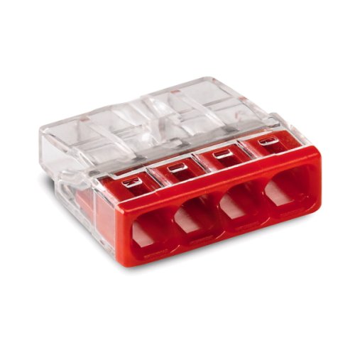 Svorkovnice a WAGO svorky - Wago svorka Compact 4x2,5, transparentní - foto 1