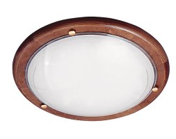 Kruhová - Stropní svítidlo Rabalux 5417 Ufo 1, E27, 300mm, dub/ opal,dřevo, IP20, 230V