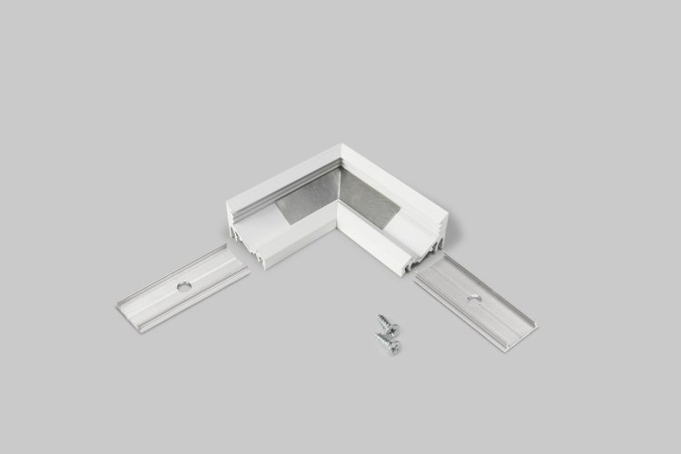 Úchyty, spojky, závěsný materiál - Rohová spojka profilu CORNER10 bílá, 83110001 - foto 1