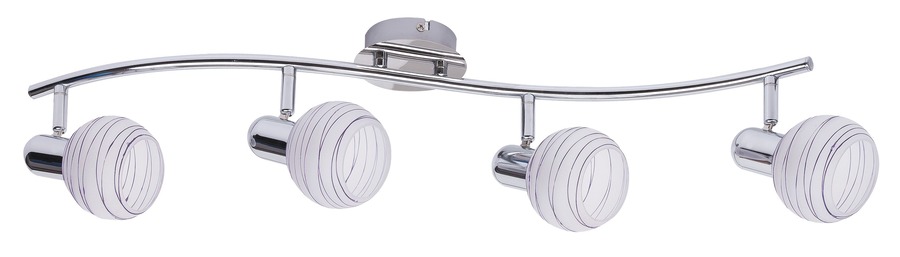 Směrové a s rameny - Stropní svítidlo Rabalux 6368 Aurel lilac 4xE14,230V,chrom,fialová IP20 - foto 1