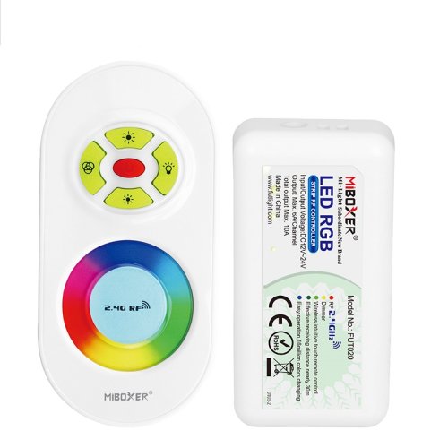 Sety - Sada RGB dálkový ovladač a LED RGB přijímač, RF 2.4GHz, Max.10A, 12-24V, FUT020, Mi-Light - foto 1