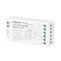 S Série - Zigbee 3.0 LED přijímač 3v1 pro RGB/RGBW/RGB+CCT LED pásky, Boxer, 2,4Ghz, 12-24VDC, 12A, Mi-light, FUT037Z+