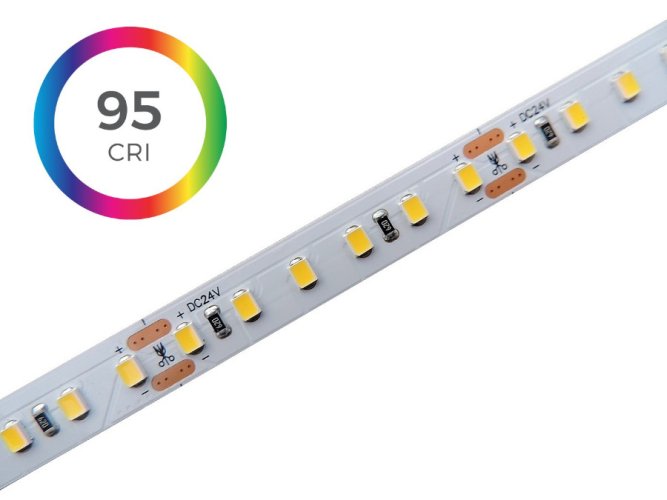 LED pásky s kvalitním spektrem CRI 90-97 - CRI>95, 24W/m, LED pásek ULTRA BRIGHT, PROFI, 24V, IP20, 120LED/m, SMD2835 - foto 1