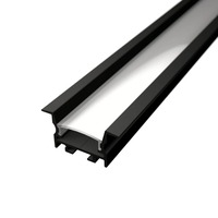 Rovné vestavné - Hliníkový LED profil RECESSED 16, černý