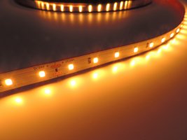 Jednobarevné LED pásky 12V, 24V, 230V - AMBER pásek 4,8W/m, 1800K, 10mm, PROFI, 24V, IP20, 60LED/m, 2835, 5let záruka