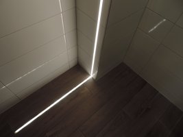Konfigurátory LED sestav - Voděodolné dekorativní LED osvětlení pro vlhké prostory s VESTAVNOU lištou 0,5-2m, 8W COB, kompletní sada