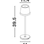 Na baterie - NV 9223403 Venkovní stolní lampa SEINA hnědý hliník a akryl LED 2W 2700K 5V DC IP54 vypínač na těle nabíjecí s PG základnou nebo USB C kabelem - NOVA LUCE - foto 6