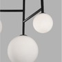 Dekorativní - NV 9043305 Závěsné svítidlo LICATO opálové sklo černý hliník G9 3x5W 230V IP20 bez žárovky - NOVA LUCE - foto 6