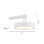 Dekorativní - LD 19312-16 ARMA LED nástěnné svítidlo na baterie bílé stmívatelné dotykem IP44 paměťová funkce 2700K - JUST LIGHT - foto 6