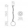 Koule - RED R10518 BEAU MONDE 30 závěsná chromované sklo 230V E27 60W - RED - DESIGN RENDL - foto 6
