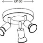 Bodová - BRI 2915-034 Bodové svítidlo pr. 16 cm 3xGU10 9W 750lm titan - BRILONER - foto 6