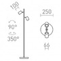 Stojací lampy - RED R14267 FLYNN II stojanová černá/česaná mosaz 230V GU10 2x9W - RED - DESIGN RENDL - foto 6