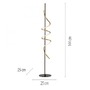 Stojací lampy - LD 19110-68 EMANDA LED stojací svítidlo černé mosaz stmívatelné šňůrový stmívač zakřivené 3000K - JUST LIGHT - foto 6