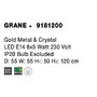 Dekorativní - NV 9181200 Závěsné svítidlo GRANE zlatý kov a křišťál E14 8x5W 230V IP20 bez žárovky - NOVA LUCE - foto 6