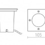 Zapuštěná - RED R10436 RIZZ čtvercová nerez 230V/350mA LED 3W IP65 3000K - RED - DESIGN RENDL - foto 6