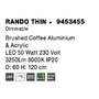 Kruhová - NV 9453455 Závěsné svítidlo RANDO THIN broušený kávově hnědý hliník a akryl LED 50W 230V 3000K IP20 stmívatelné - NOVA LUCE - foto 6