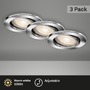 Kruhová - BRI 7220-038 3ks sada LED vestavné svítidlo, pr. 8,6 cm, 5 W, chrom - BRILONER - foto 6